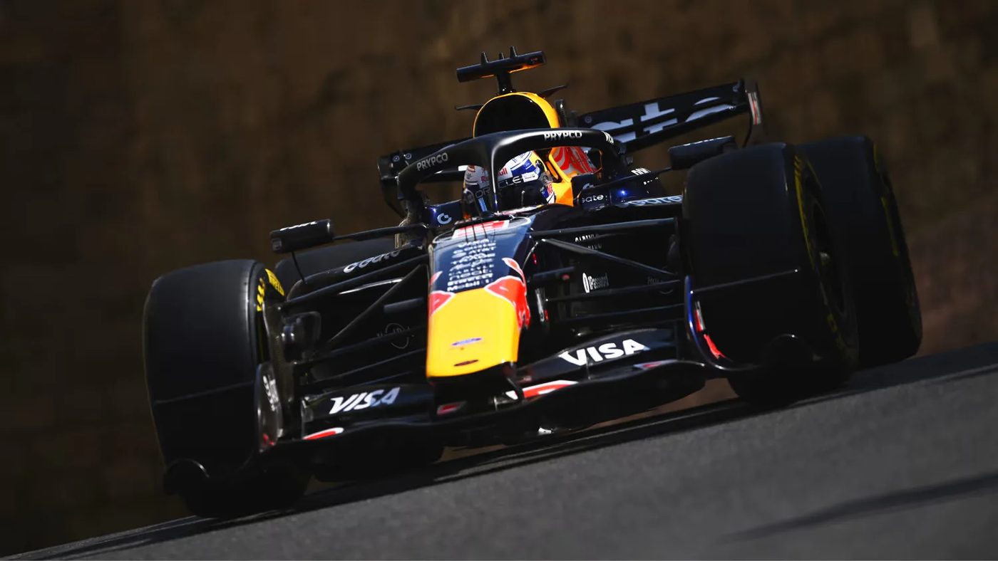 Max Verstappen’s Red Bull on track at Baku
